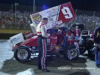 Gary Wright during pre-race prayer